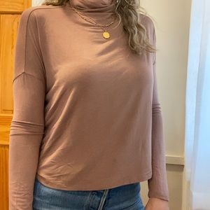 Beige Babaton Turtleneck